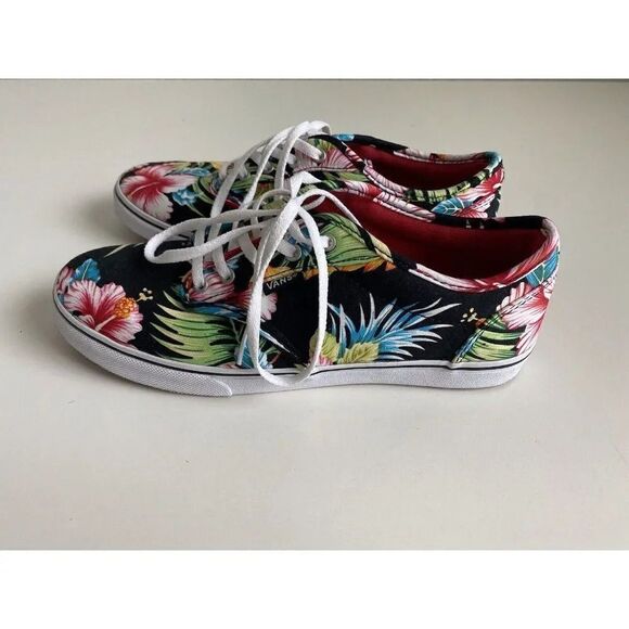 Vans Women’s Atwood Low Aloha  Low Top Hawaiian Floral Sneakers  Size 7 - Picture 3 of 7